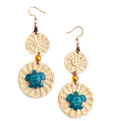 Tagua Penny Earrings