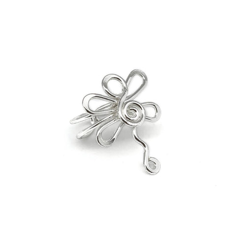 Silver Plated Adjustable Ring - Dragonfly R318