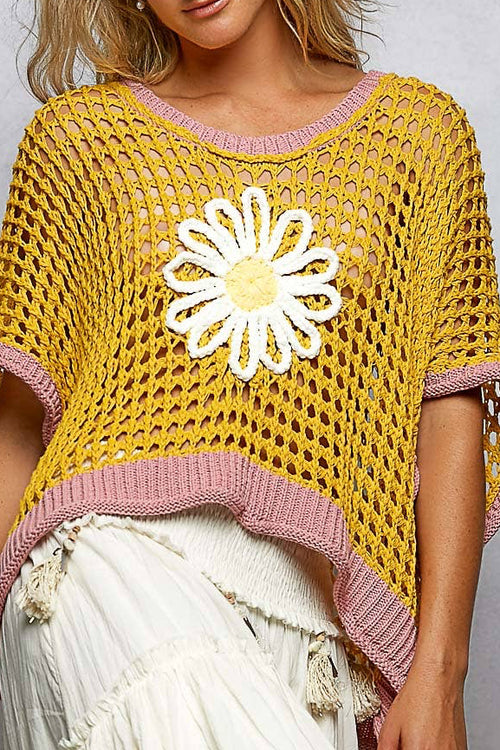 Round Neck Sleeveless Floral Top UST336