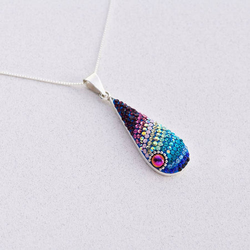 Crystal and Silver Morning Dewdrop Pendant