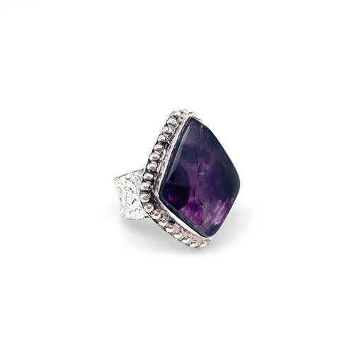 Handcrafted Kashi Semiprecious Stone Ring - B47AM