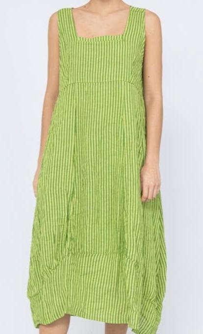 322 Striped Linen Dress