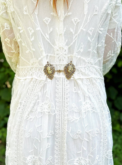 Sepia Cameo Sweater Clasp KardiKlip