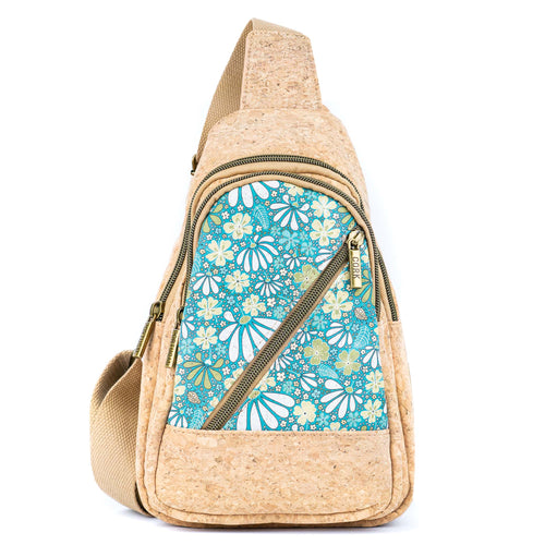 Cork Sling Bag with Printed Front Panel 2369