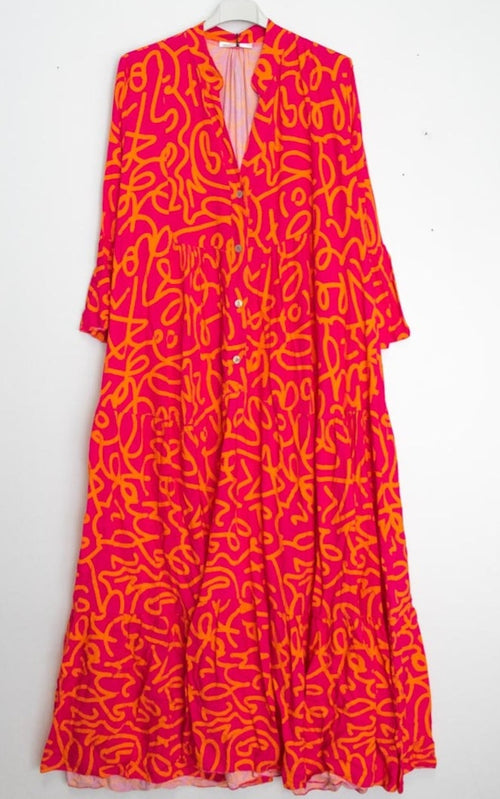 Scribble Long Dress 10681LBY