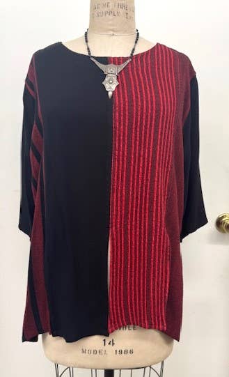 2551 Red Combo Top