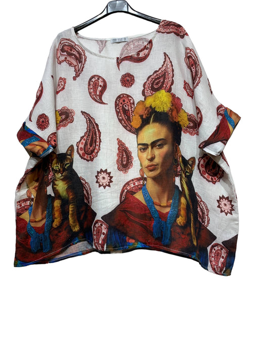 5938 The Artist 100% Linen Top