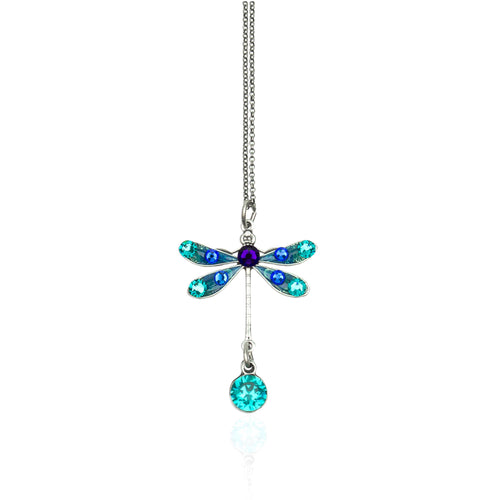 Cadencia Crystal Dragonfly Necklace