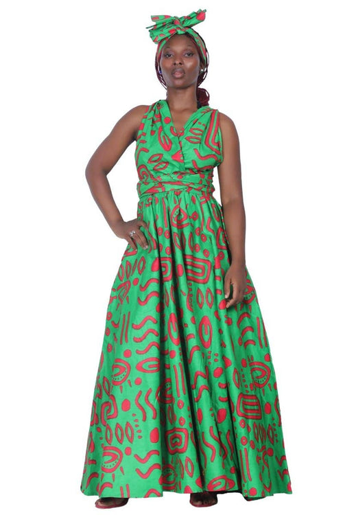 16117-285 African Wax Print Infinite Skirt