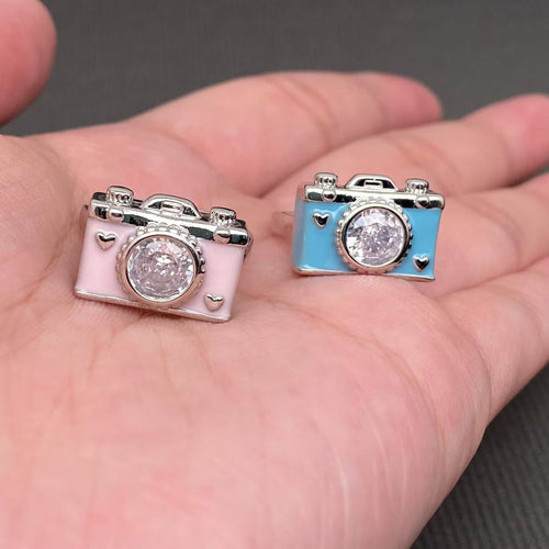 Sparkling Enamel Camera Adjustable Ring - 65996