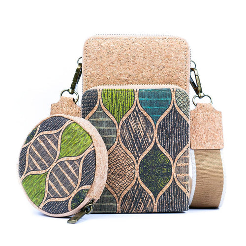 2312 Natural Cork Crossbody and Coin Pouch