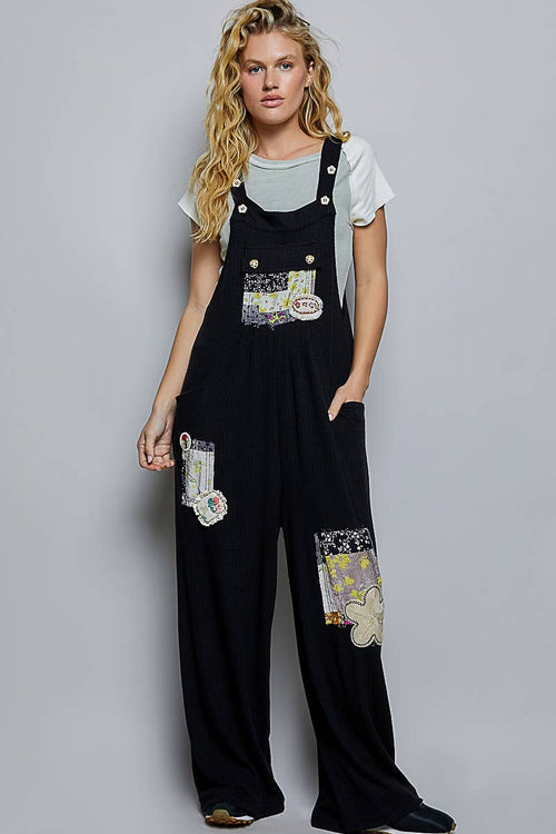 SMP660 Patchwork Overalls