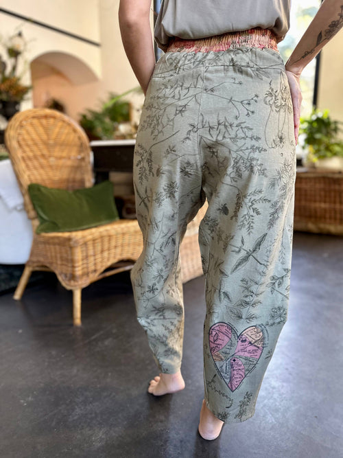 Map of My Heart Printed Boho Artist Pants
