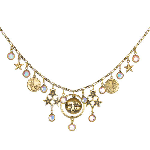 Luna Crystal Charm Necklace