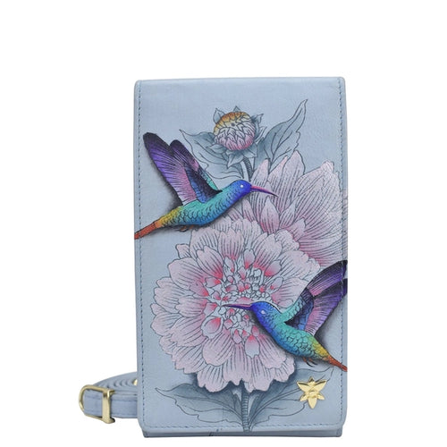 Hand-Painted Leather Smartphone Crossbody - 1154 RBW