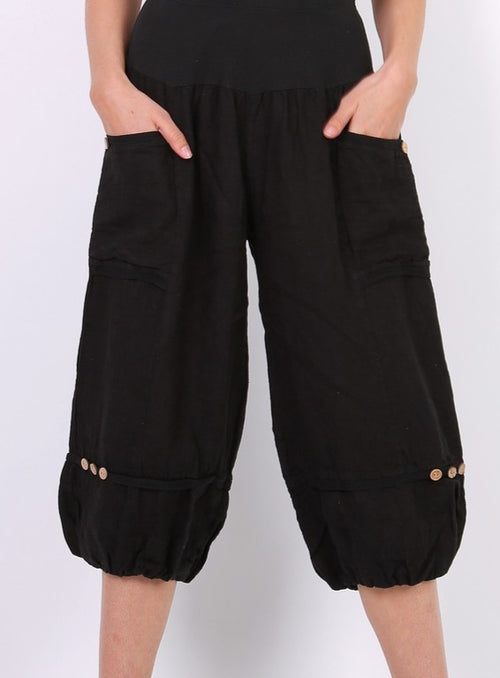 Linen Crop Pants 7194