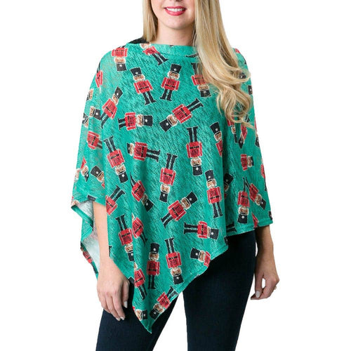 Printed Emily Poncho - Nutcracker