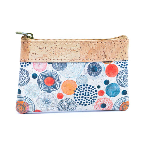 Cork Mini Wallet Dual Zipper 2316