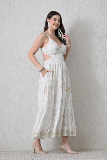 26405 Paisley Print Dress