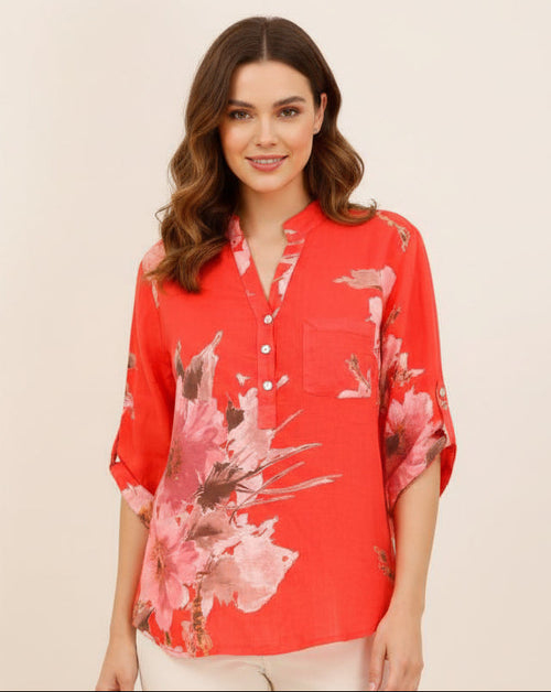 68550 Floral Tab Sleeve