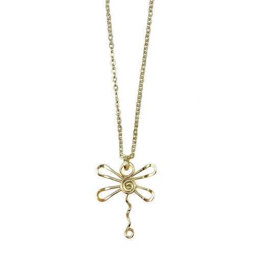 Anju Gold Dragonfly Pendant Necklace