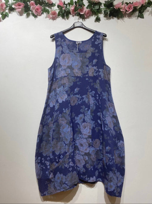 322 Floral Linen Dress