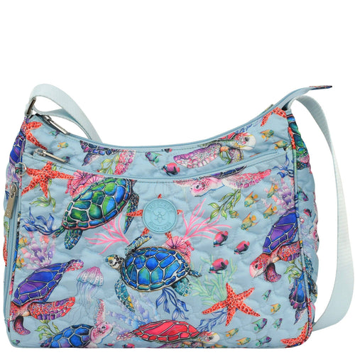 Anuschka Quilted Cloth Hobo Bag 16011