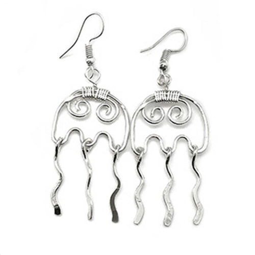 Silver Plated Earrings - Smaller Size Jellyfish