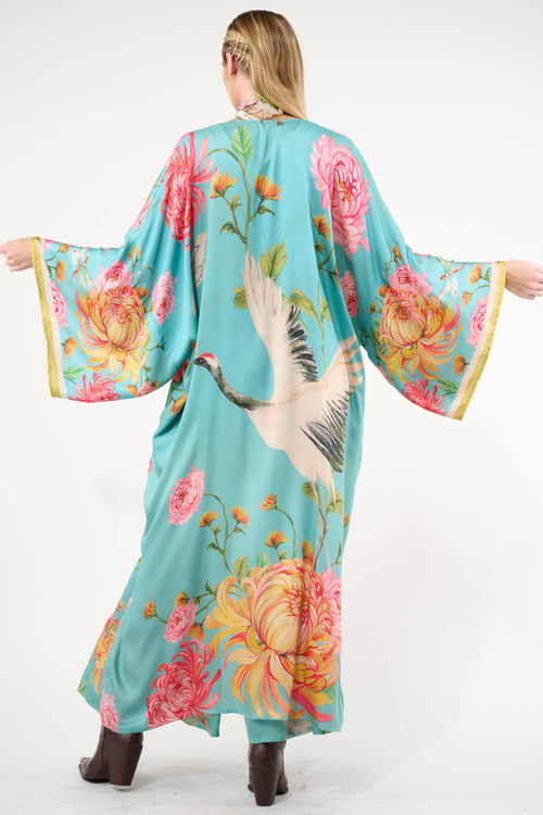 The Legend of the Crane Maxi Kimono