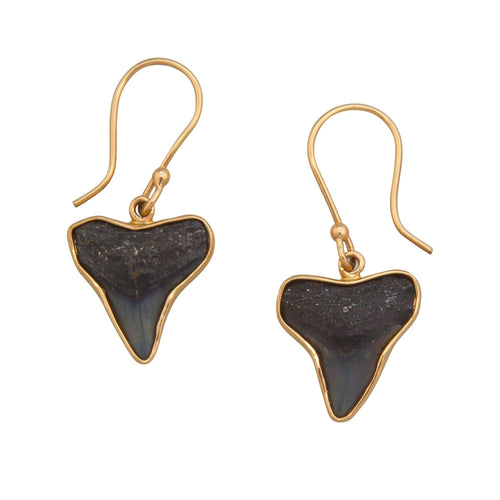 Alchemia Fossil Shark Teeth Drop Earrings