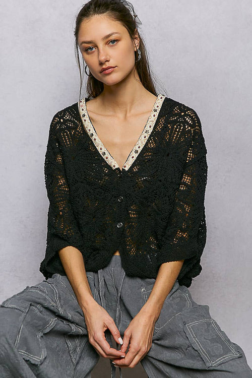 Crochet Batwing Top SMC196