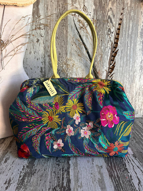 Flora Pioneer: Modern Tapestry Doctor Bag w/ Metal Frame