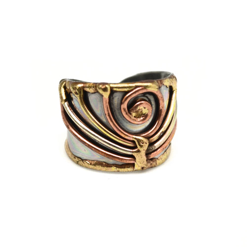 Mixed Metal Cuff Ring