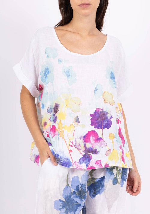 01332 Floral Watercolor Top