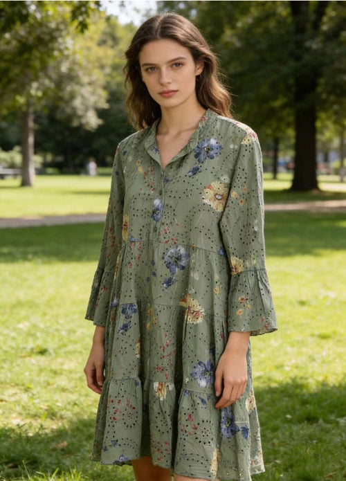 7200/7 Floral Eyelet Dress