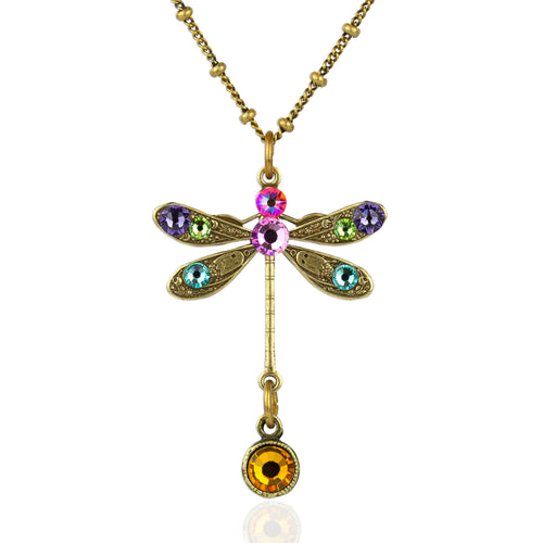 Sylvie  Crystal Dragonfly Necklace