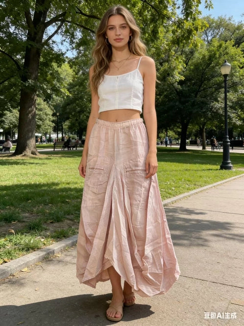 7199 Linen Skirt