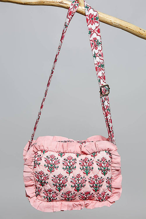 Blush Bloom Ruffle Crossbody Bag