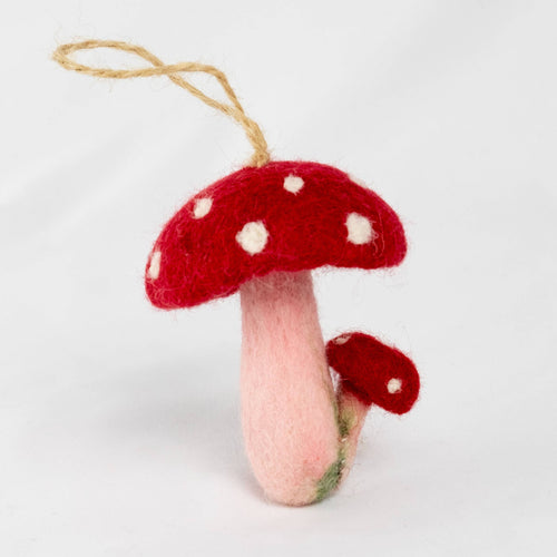 Ornament - Red Spotted Mushroom