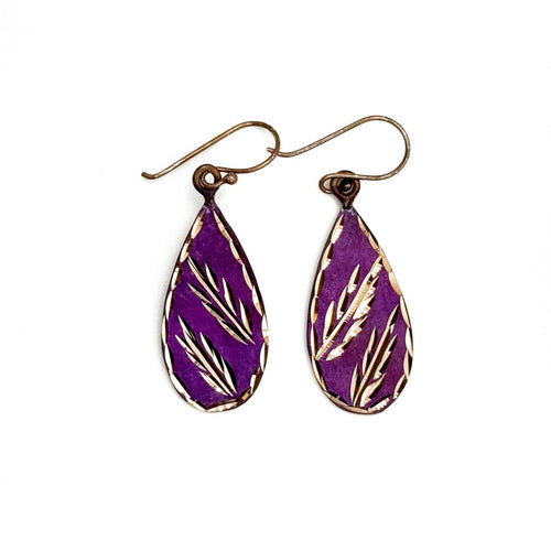 Patina Magenta Vine Earrings