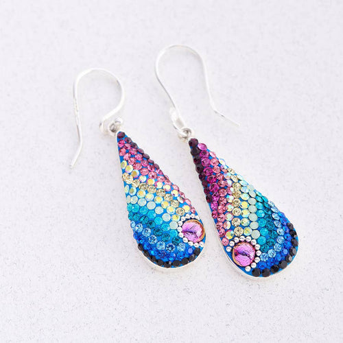 Crystal and Silver Morning Drop Earrings 8270
