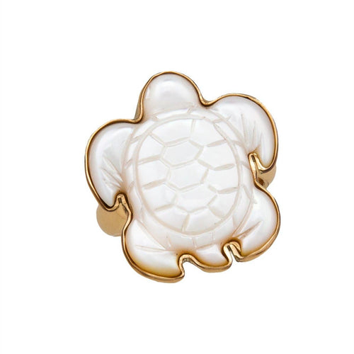 Alchemia Mother of Pearl Sea Turtle Adjustable Ring AR-6371