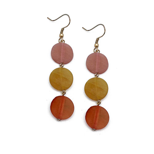 Omala Citrus Sunshine Collection Earrings - Small Circles