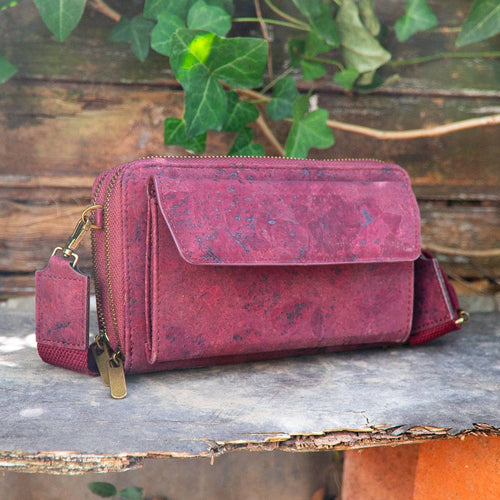Stylish Front Pocket Cork Crossbody Bag BAG-2271