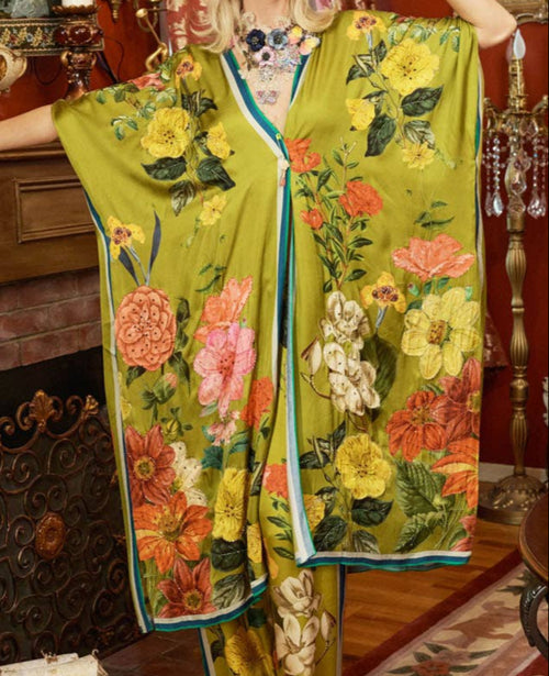 French Riviera Hand-Beaded Kimono by Aratta