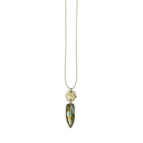 Akriti Gold Labradorite Necklace