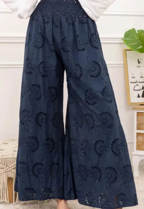 Eyelet Palazzo Pants 11035SG