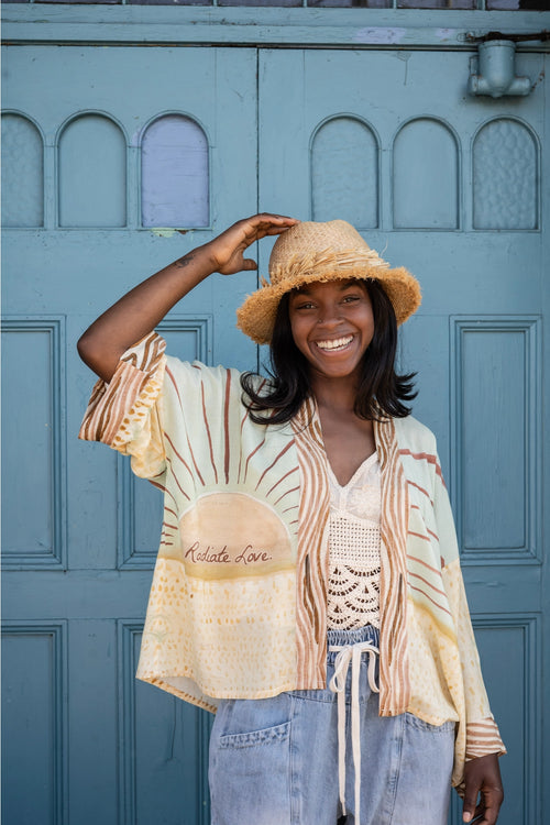 Market of Stars Cropped Kimono Radiate Love