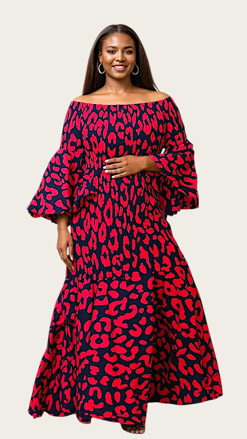 9008 Smocked Mermaid Wax Dresses