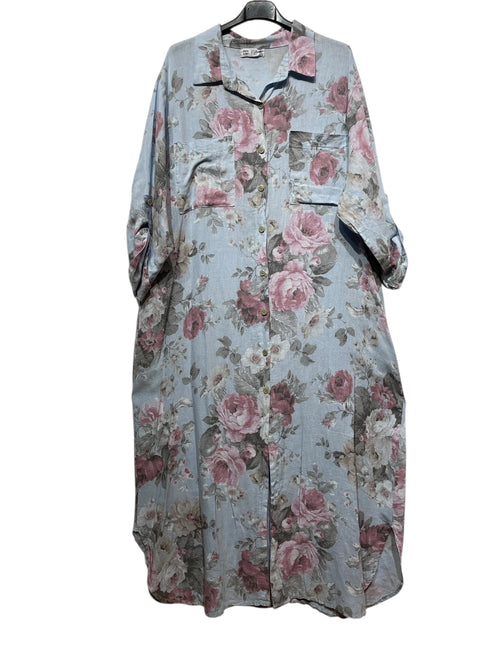 05262 Linen Duster With Pockets